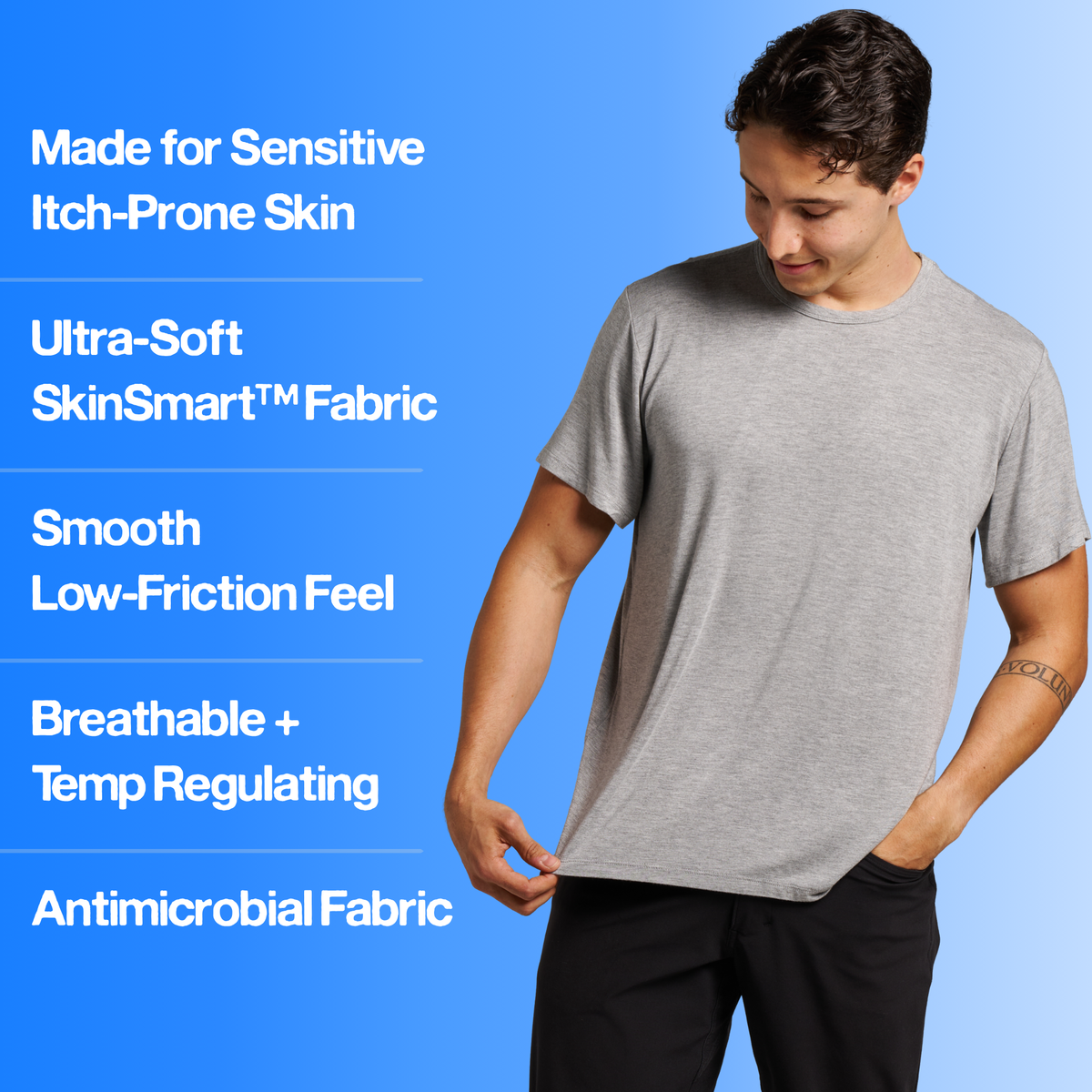 SOS Save Our Skin Men's Tee – Ultra-Soft Shirt for Sensitive Skin